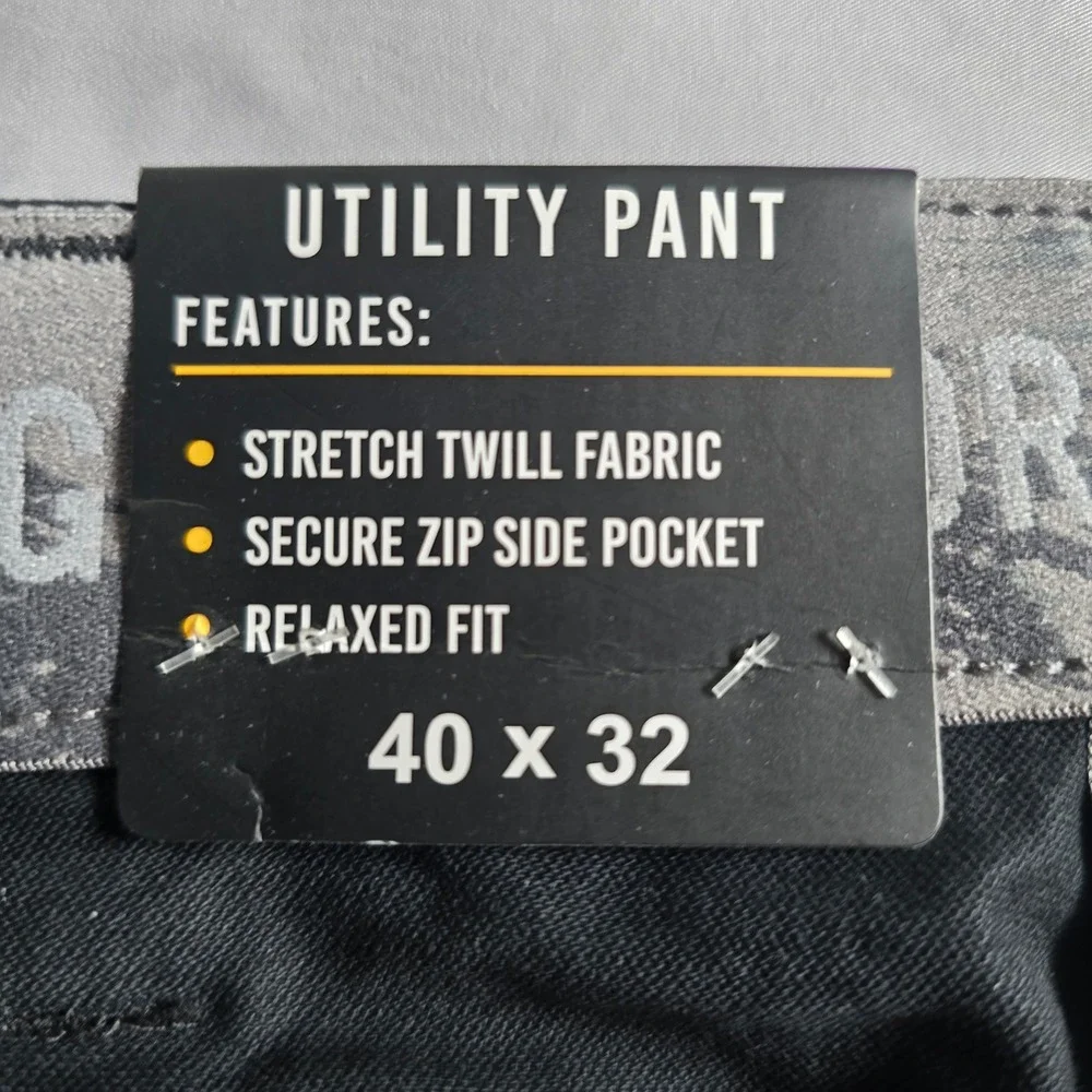 Colorado Clothing Mens Black Utility Pants 40x32 Relaxed Fit Stretch Pockets NWT